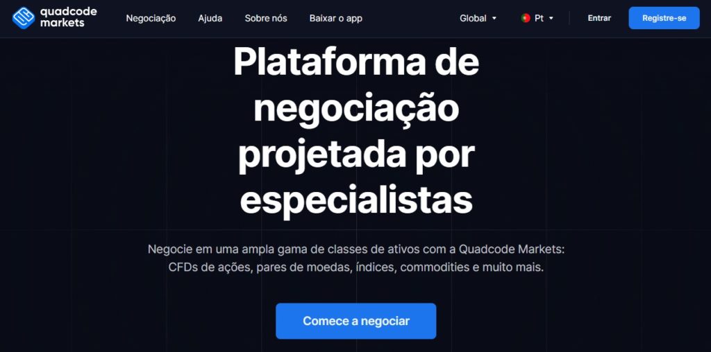 Quadcode Markets site oficial