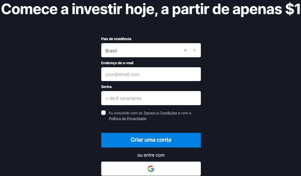 Registro de Corretora de Opções Binárias